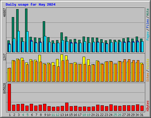 Daily usage for May 2024