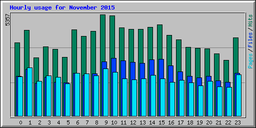 Hourly usage for November 2015