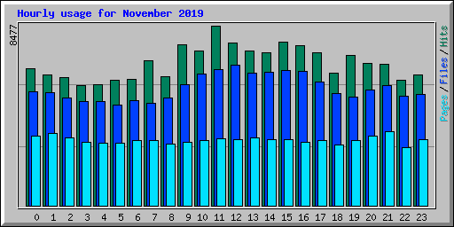 Hourly usage for November 2019