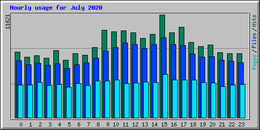 Hourly usage for July 2020