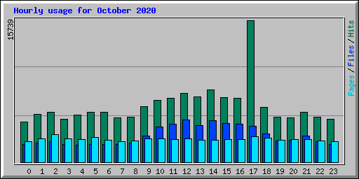 Hourly usage for October 2020