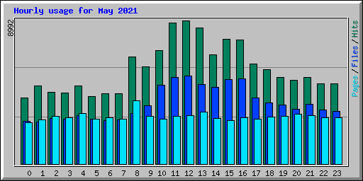 Hourly usage for May 2021