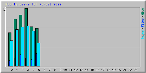 Hourly usage for August 2022