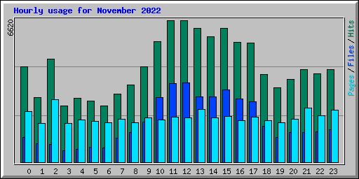 Hourly usage for November 2022