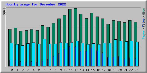 Hourly usage for December 2022