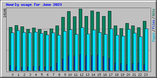 Hourly usage for June 2023