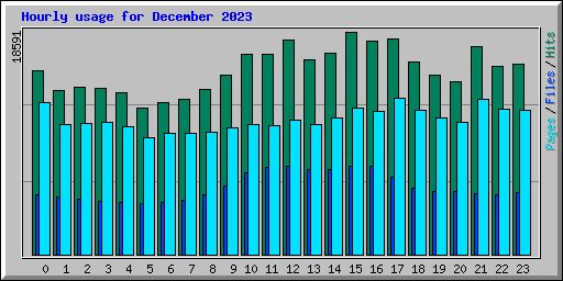 Hourly usage for December 2023