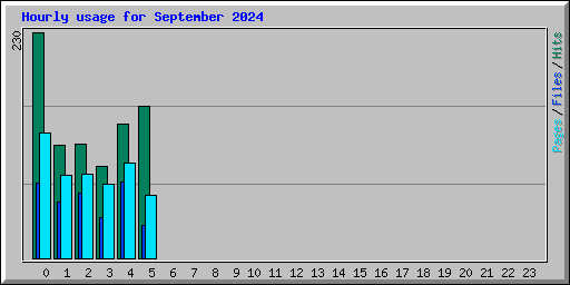 Hourly usage for September 2024