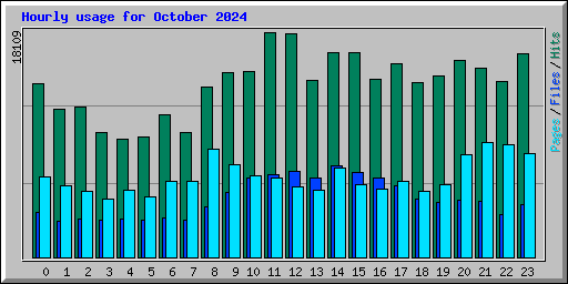 Hourly usage for October 2024